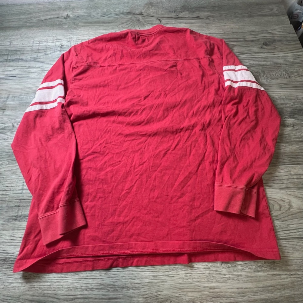 American Eagle Football Jersey Mens XXL Red Long Sleeve Number 6 Stripe Shirt - Picture 6 of 10